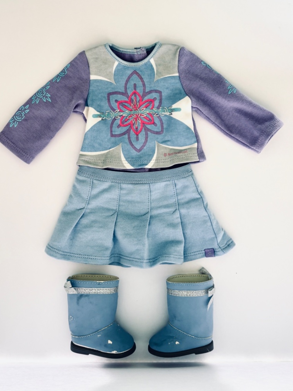 American Girl Doll I Like Your Style Meet Outfit Skort Shirt Boots Just Like You
